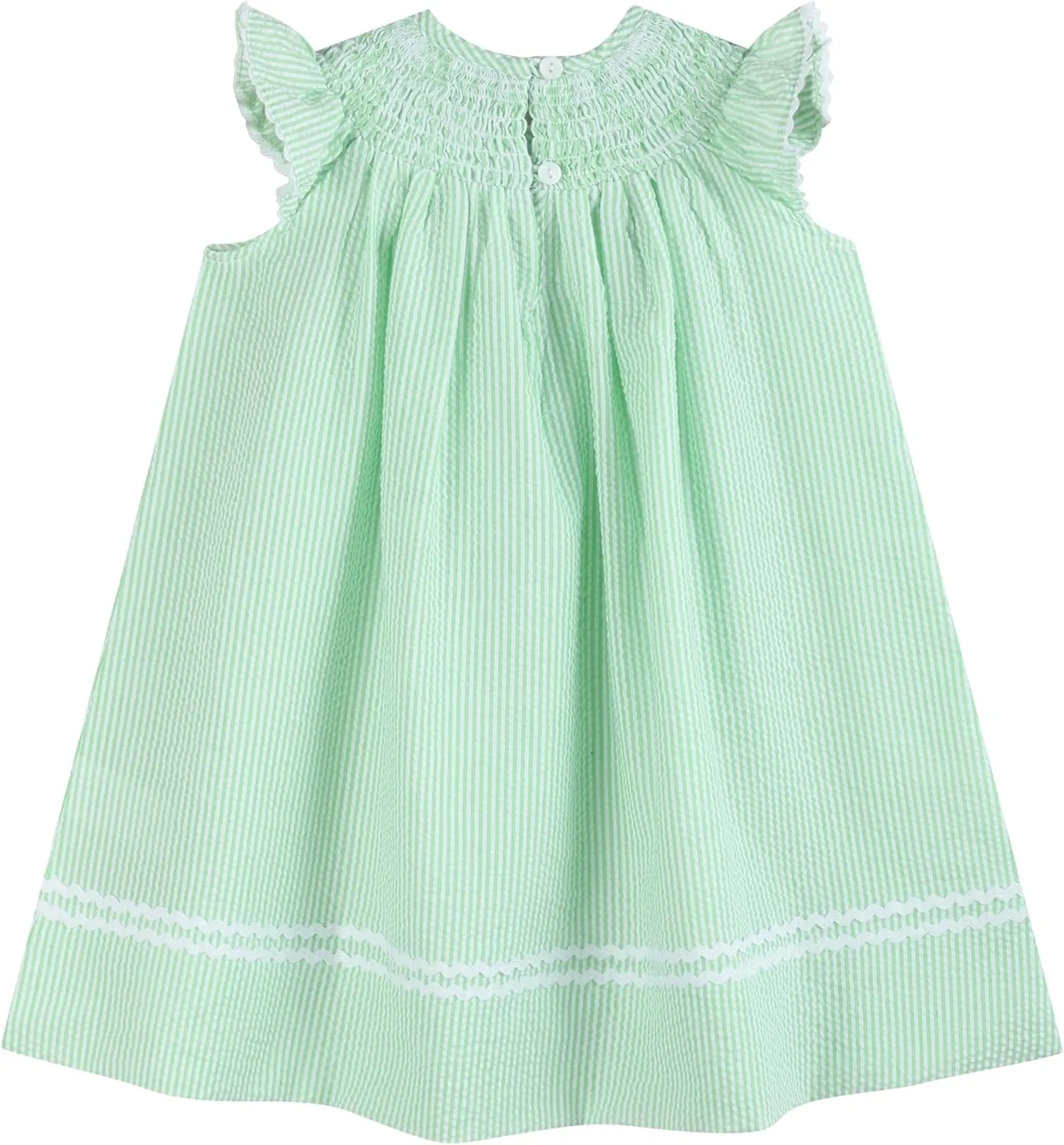 Baby and Girls Smocked Easter Bunny Bishop Dress