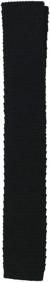 Bar III Mens Earthy Knit Work Wear Neck Tie Black O/S
