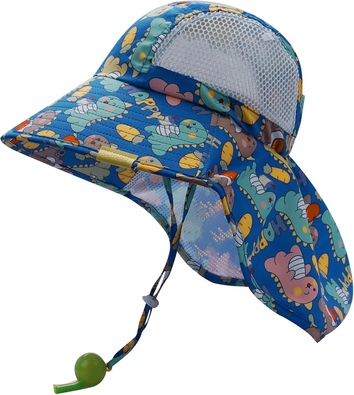 CLAPE UPF50  Kids Sun Hat Mesh Bucket Caps with Neck Flap Summer Beach Hat Infant Play Caps Fisherman Travel Caps for Camping