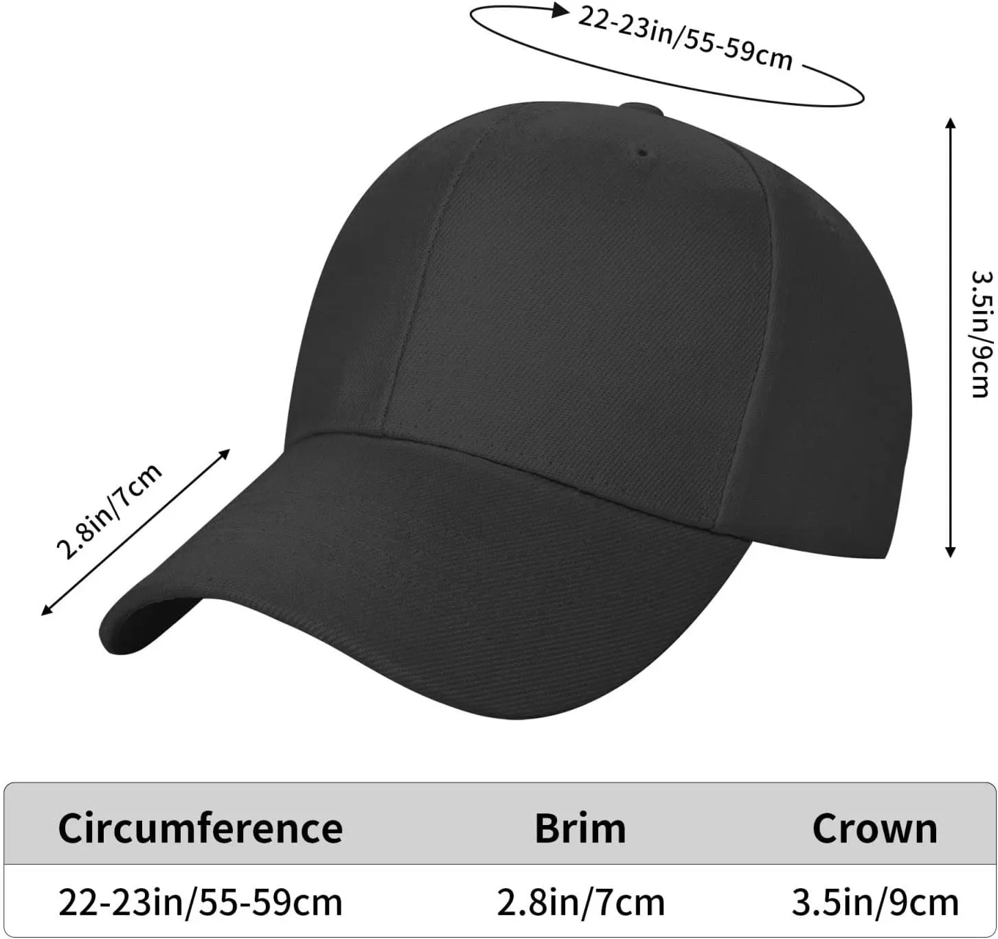 Customize Baseball Caps Add Text for Trucker Hat Adjustable Gift Caps, 9 Colors