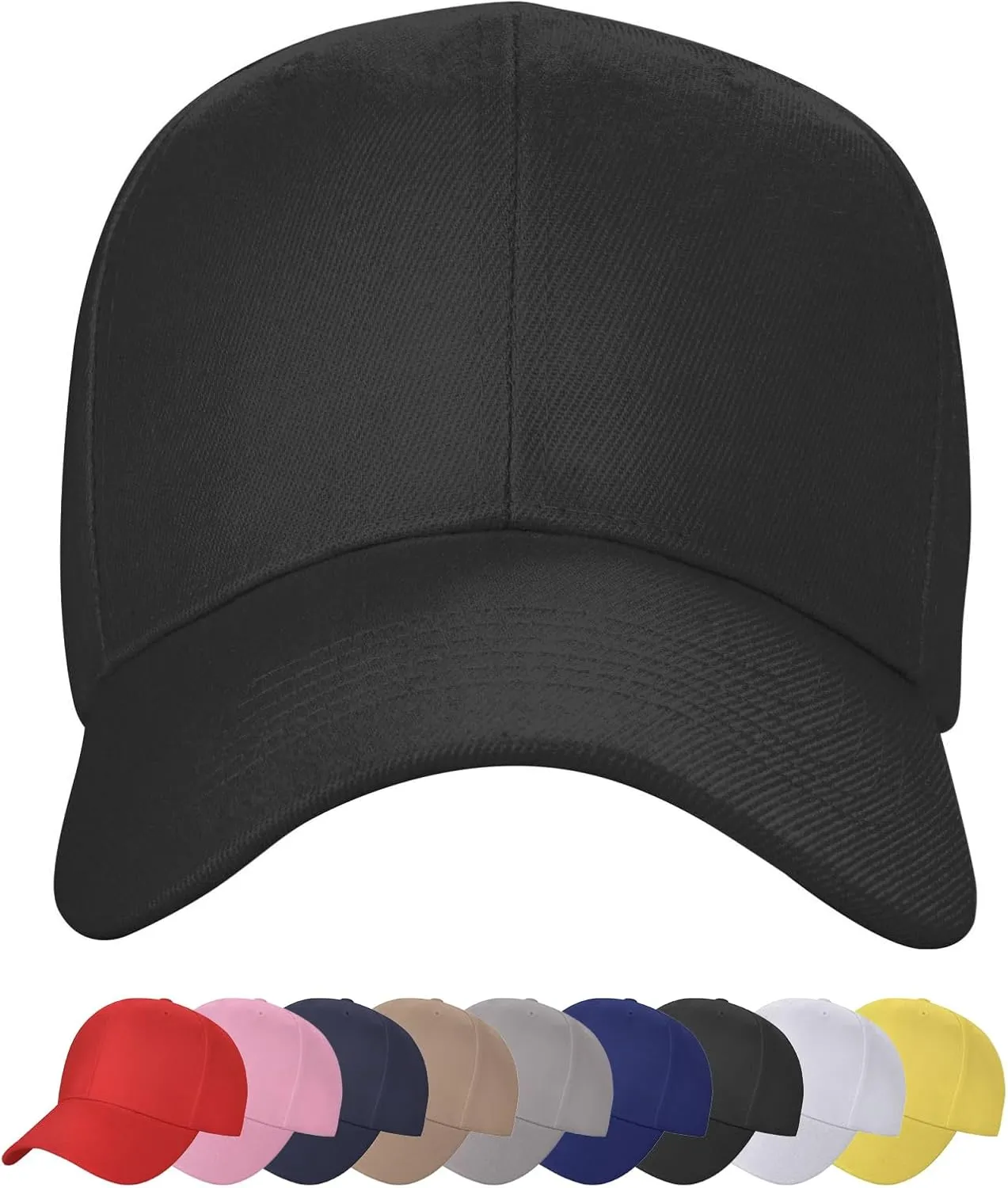 Customize Baseball Caps Add Text for Trucker Hat Adjustable Gift Caps, 9 Colors