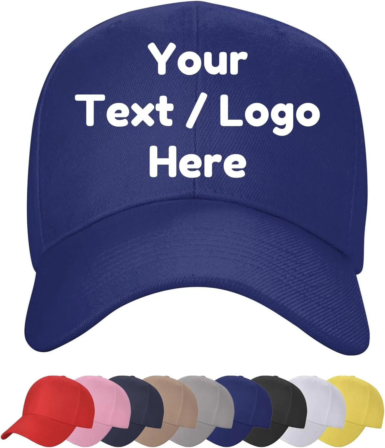 Customize Baseball Caps Add Text for Trucker Hat Adjustable Gift Caps, 9 Colors