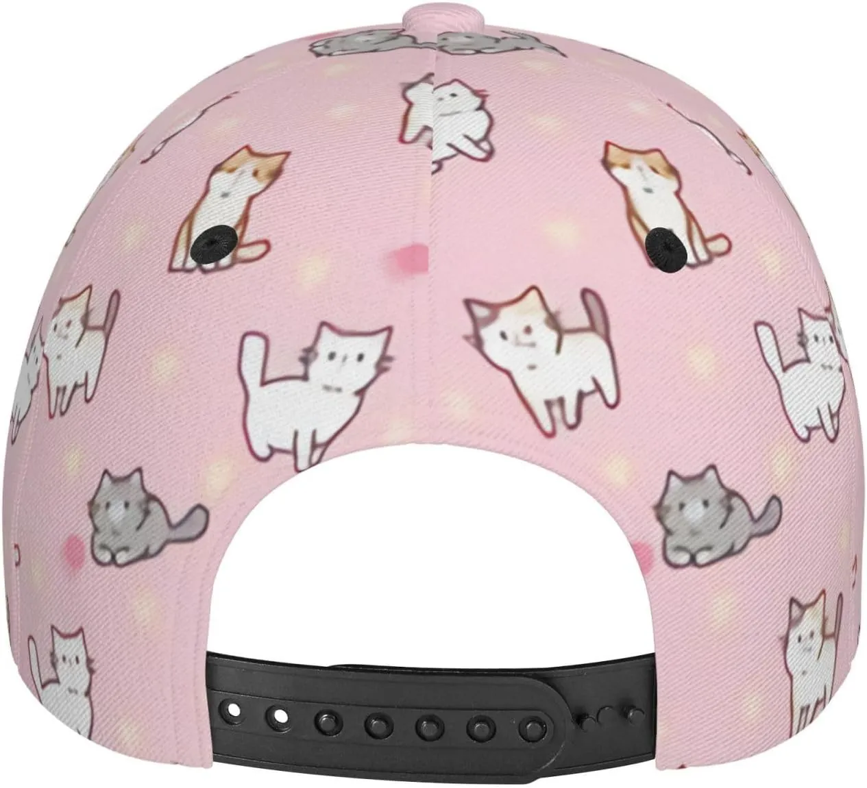 Cute Cat Baseball Hat Fashion Cats Sun Cap Adjustable Outdoor Snapback Trucker Hat for Women and Men