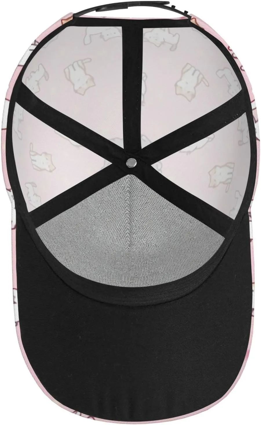 Cute Cat Baseball Hat Fashion Cats Sun Cap Adjustable Outdoor Snapback Trucker Hat for Women and Men