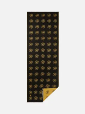 Dainty Delight Black & Yellow Silk Scarf