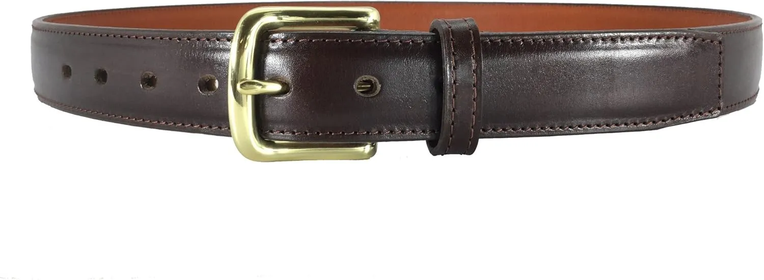 Daltech Force Italian Leather Reinforced Steel Core Holster Dress Belt, Full Grain 100% Leather, Concealed Carry, CCW