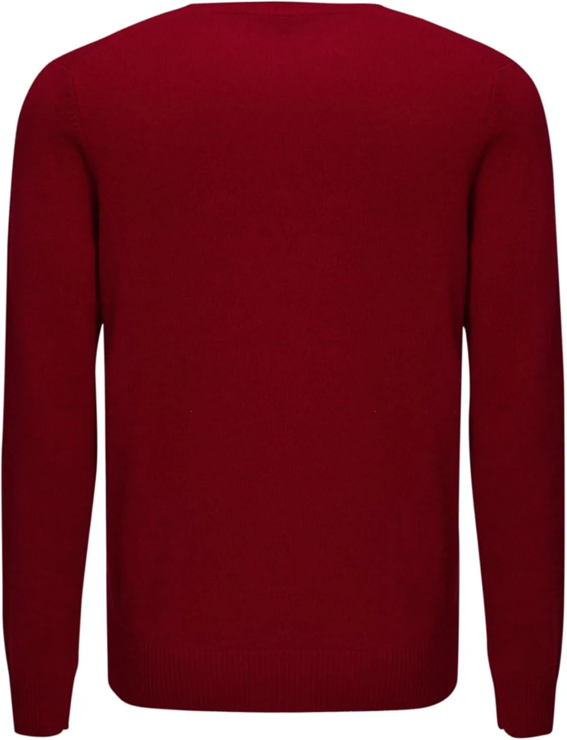 EURKEA Men's V-Neck 100% Cashmere Sweater, Long Sleeve Pullover, Gifts Ready