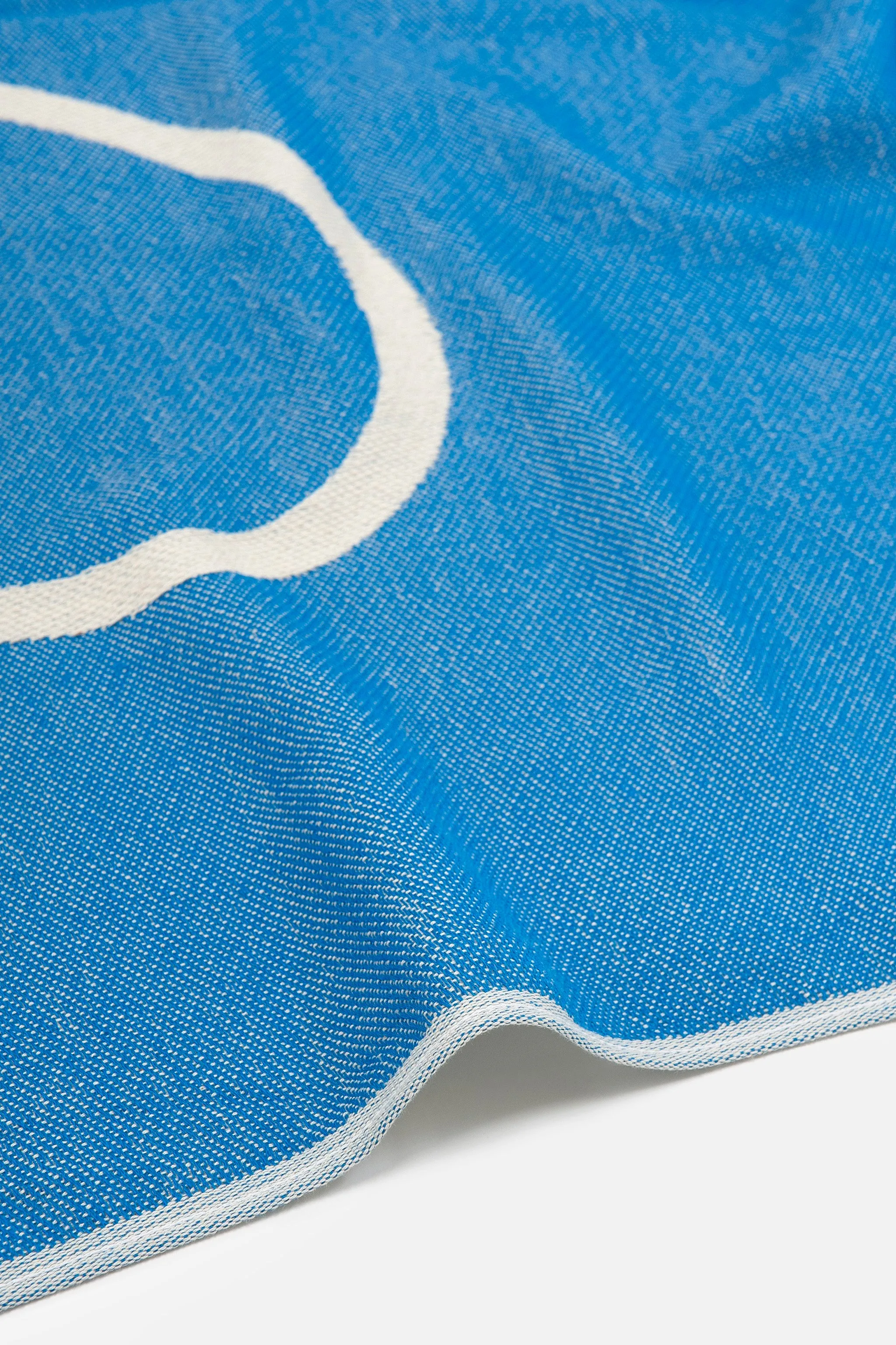 Feta Bright Blue | Feather Beach Towel