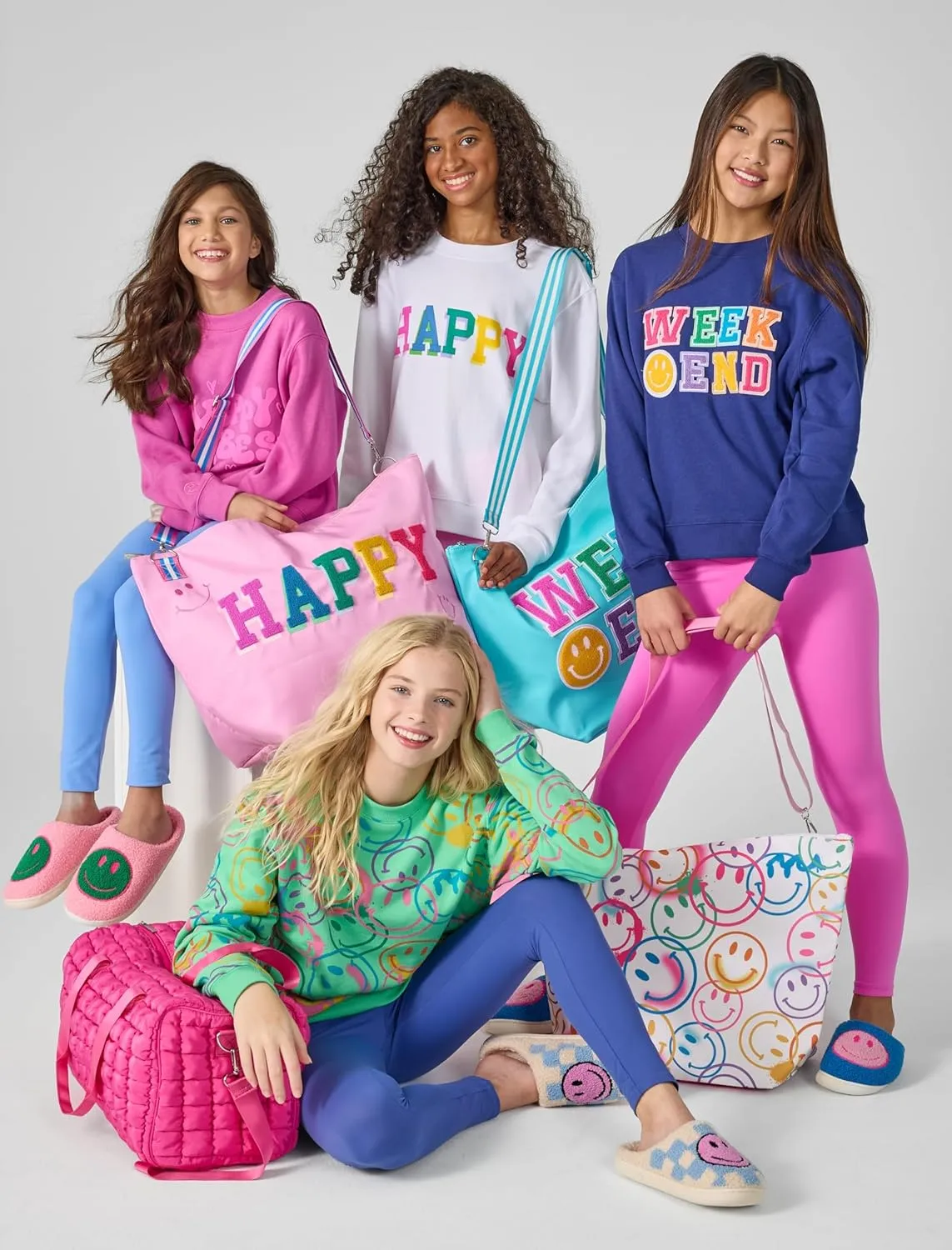iscream Big Girls Softest Puff Fleece Crewneck Chenille Applique Sweatshirt