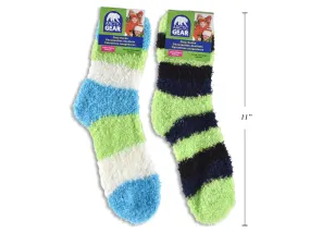 Ladies Feathery Striped Socks