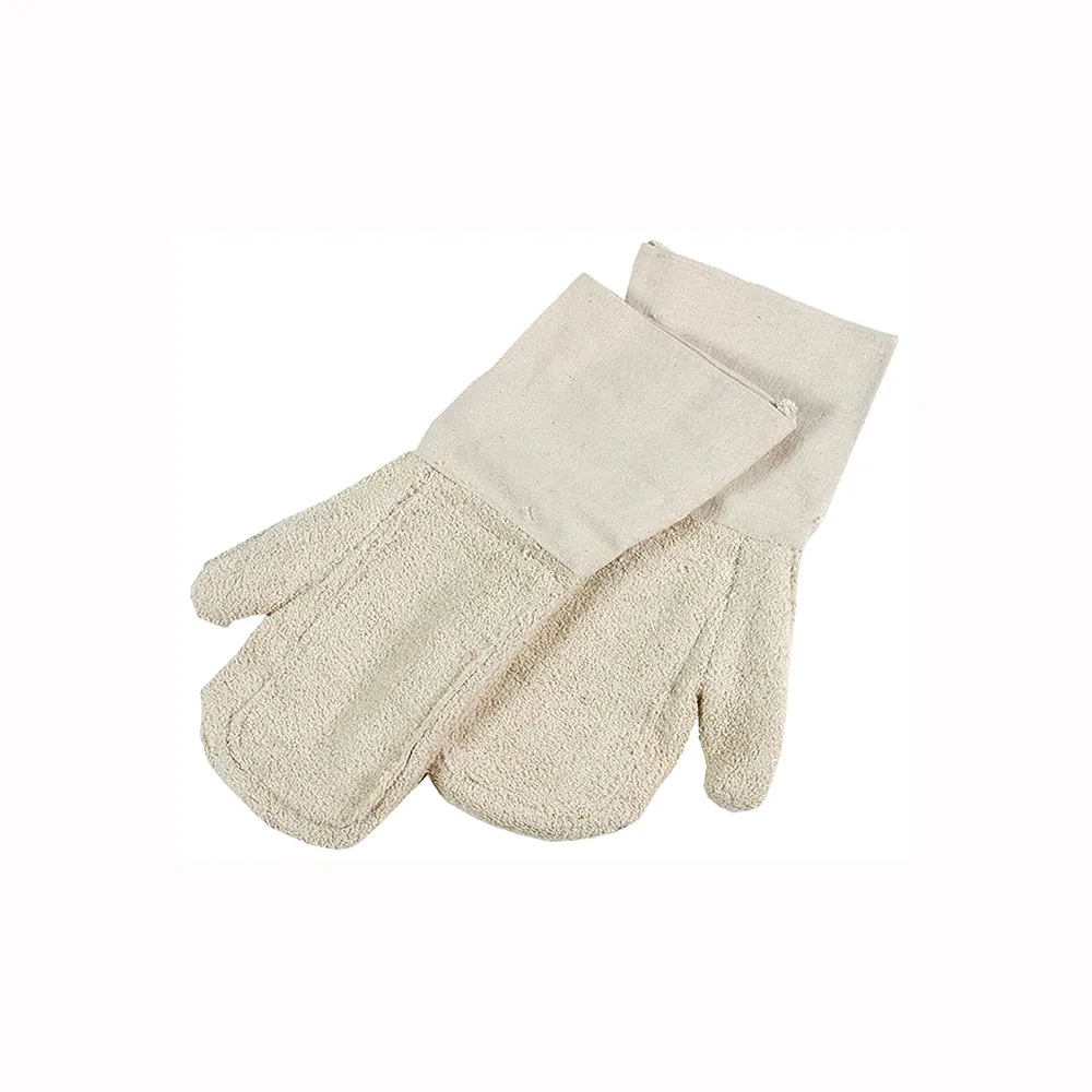 OVEN GLOVE LONG COTTON TOWLING