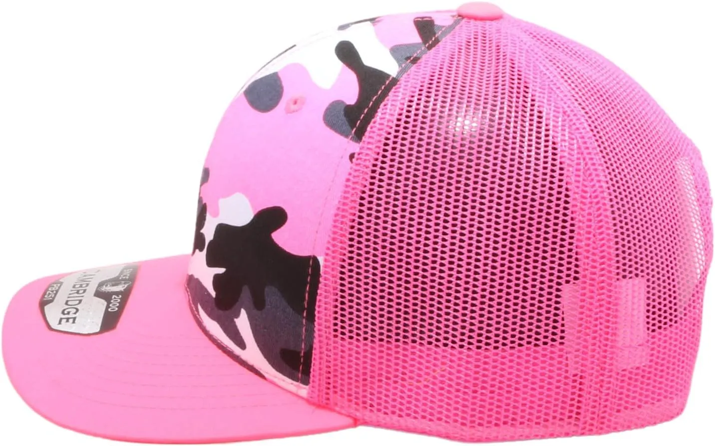 Pit Bull Premium Headwear Cambridge Trucker Hat Neon Camo Mesh Back Adjustable Snapback Hat Baseball Cap for Men & Women