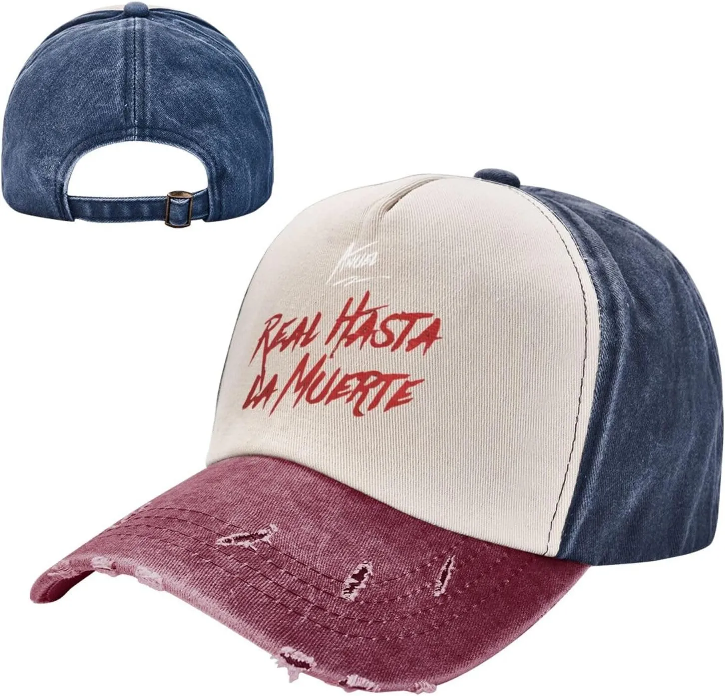 Real Hasta Music in La Muerte Fashion Baseball Caps, Sports Caps, Fitness Caps, Unisex Hats for Adults