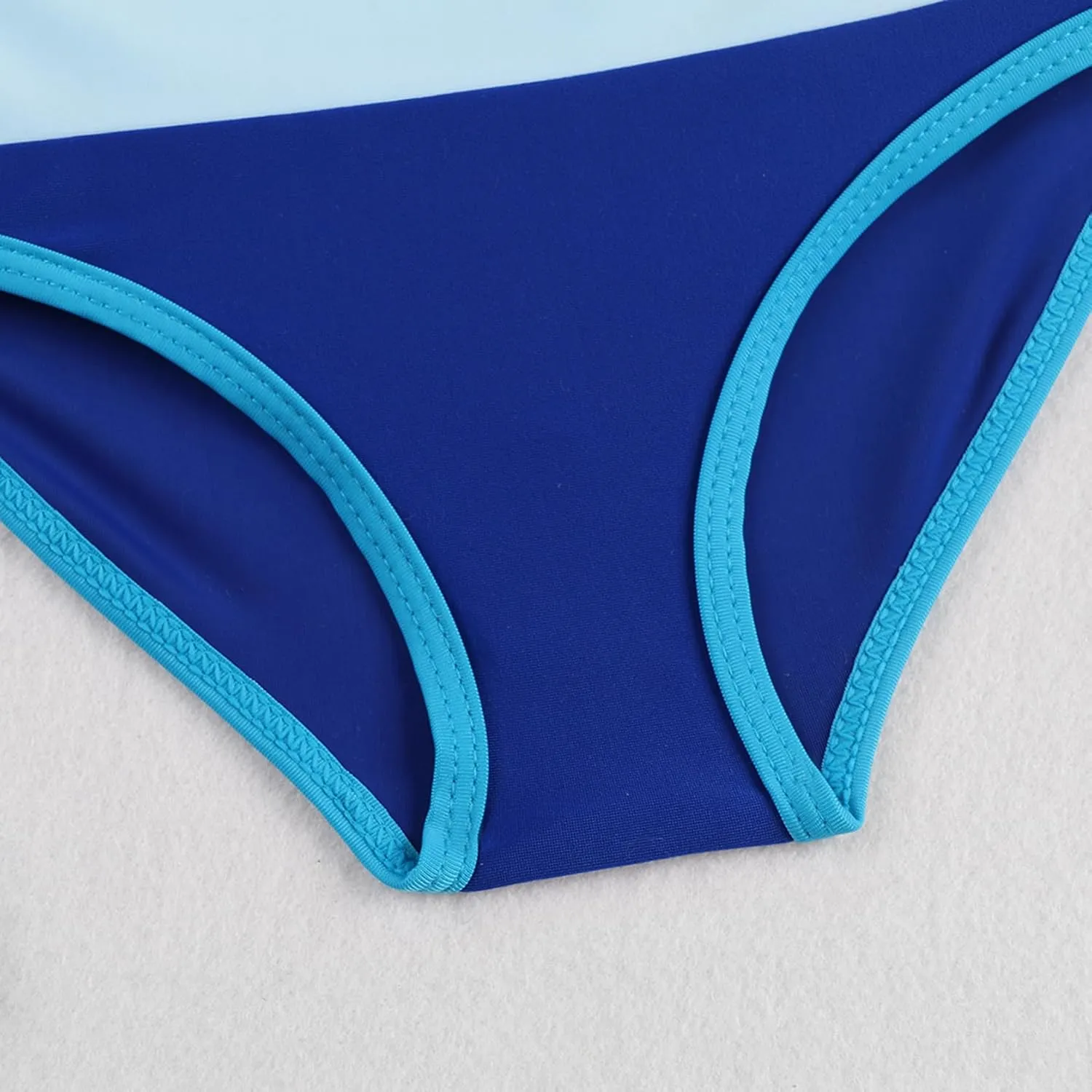 Toddler Girls Swimsuit Casual Swimwear Kids Two Piece Color Block Bathing Suits Beach Bikini Set