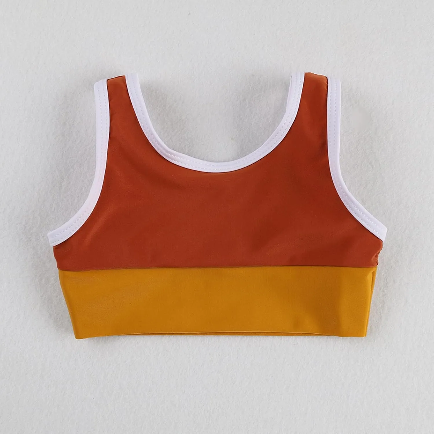 Toddler Girls Swimsuit Casual Swimwear Kids Two Piece Color Block Bathing Suits Beach Bikini Set