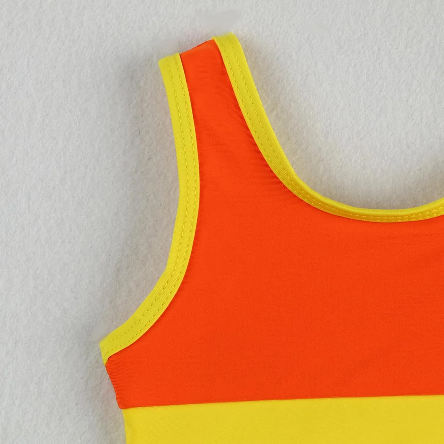 Toddler Girls Swimsuit Casual Swimwear Kids Two Piece Color Block Bathing Suits Beach Bikini Set