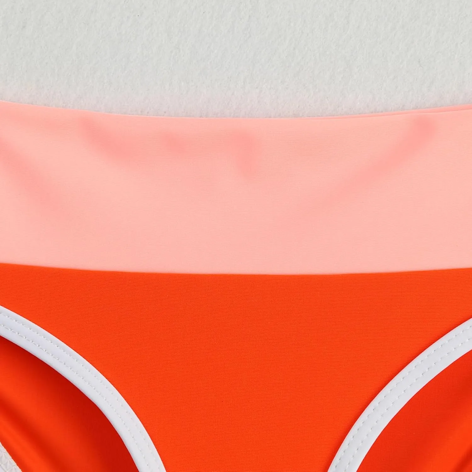 Toddler Girls Swimsuit Casual Swimwear Kids Two Piece Color Block Bathing Suits Beach Bikini Set