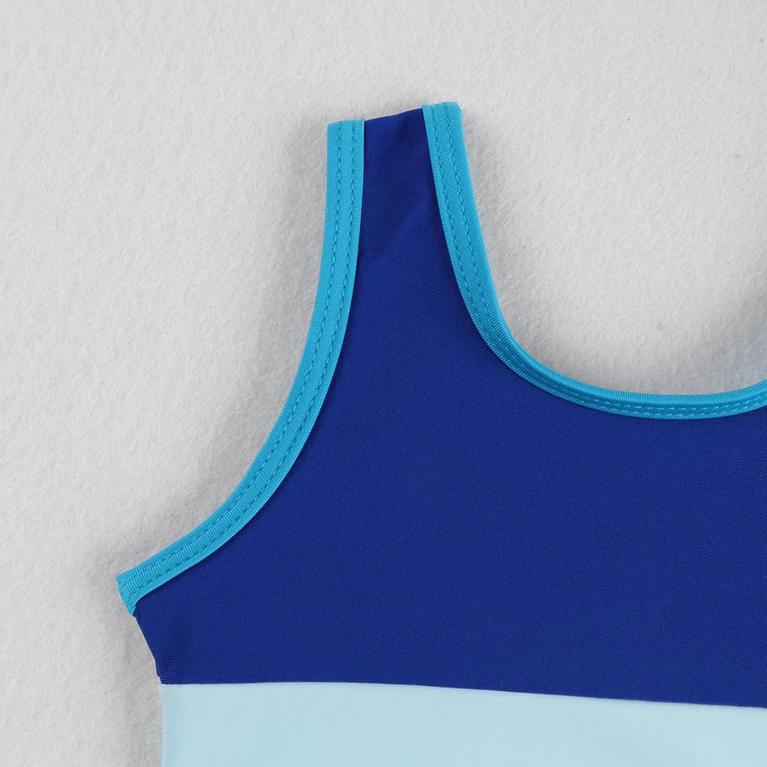 Toddler Girls Swimsuit Casual Swimwear Kids Two Piece Color Block Bathing Suits Beach Bikini Set