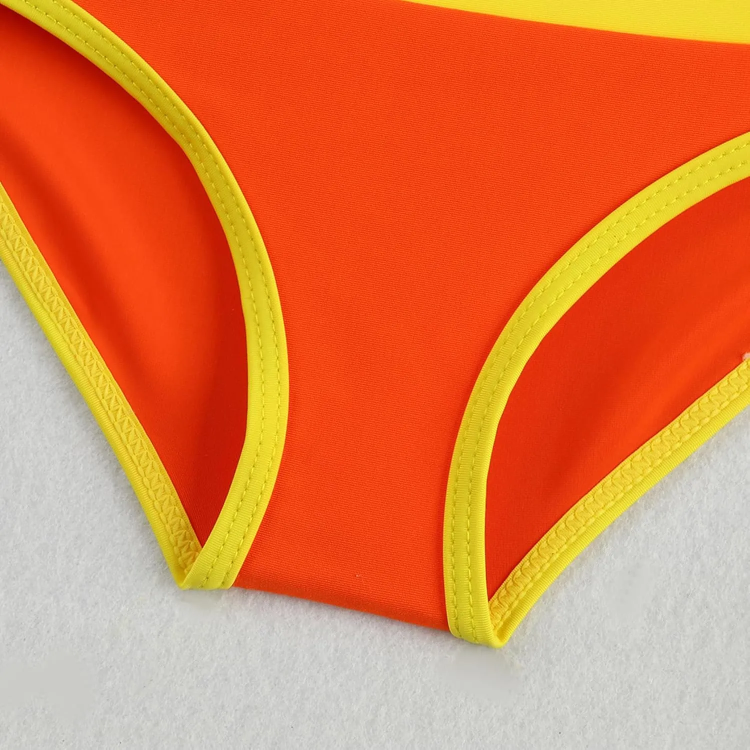 Toddler Girls Swimsuit Casual Swimwear Kids Two Piece Color Block Bathing Suits Beach Bikini Set