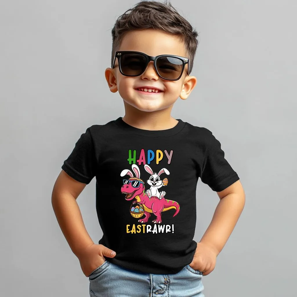 Toddler Shirts for Boys Grils Kids,Short-Sleeve Kids' Easter Shirts – Fun & Cute Designs Easter Shirt, 2-6T