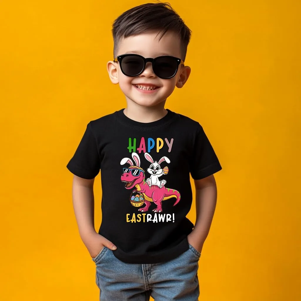 Toddler Shirts for Boys Grils Kids,Short-Sleeve Kids' Easter Shirts – Fun & Cute Designs Easter Shirt, 2-6T